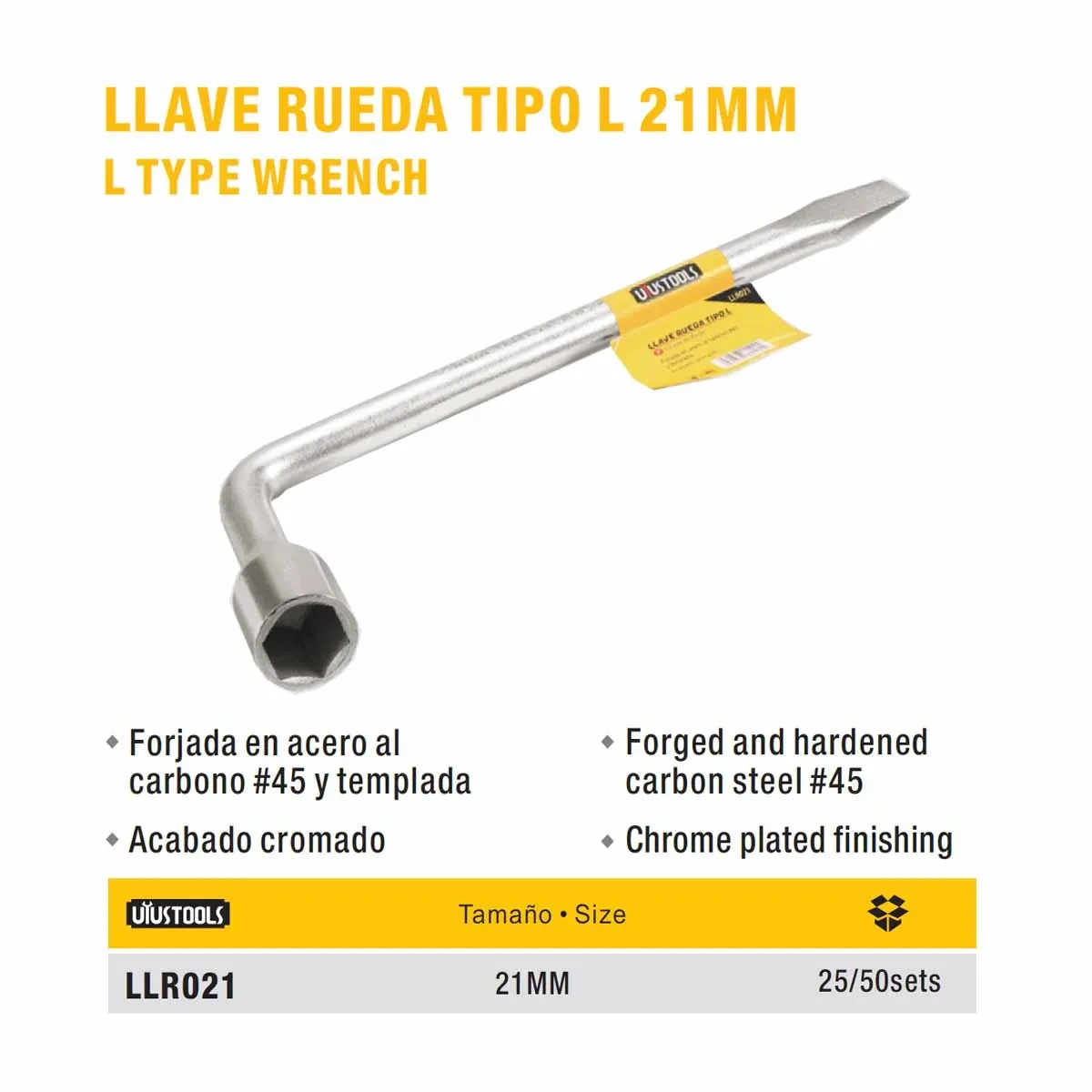 LLAVE RUEDA UYUST tipo ele L-21 mm