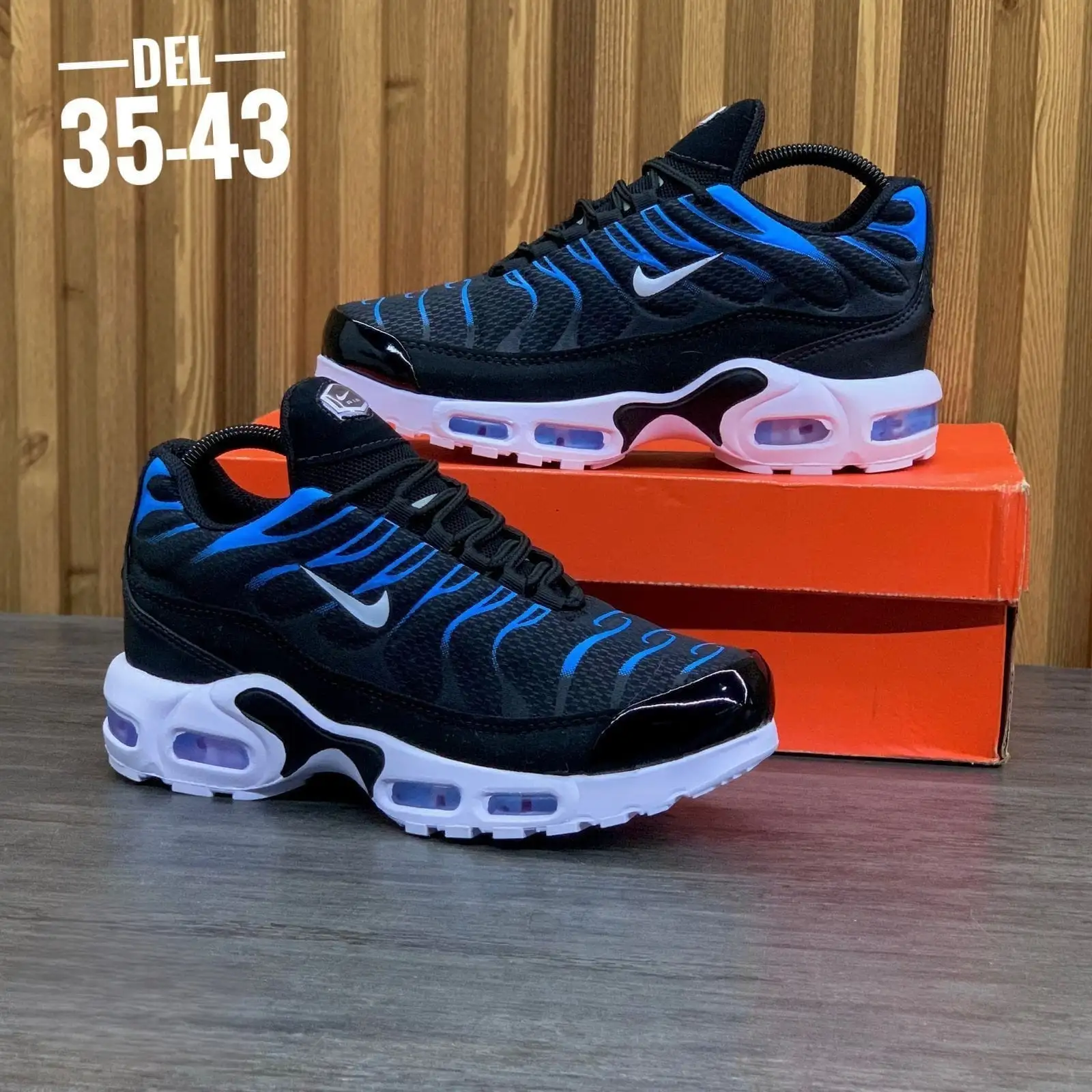 Tenis Nike Tn Negro azul Unisex