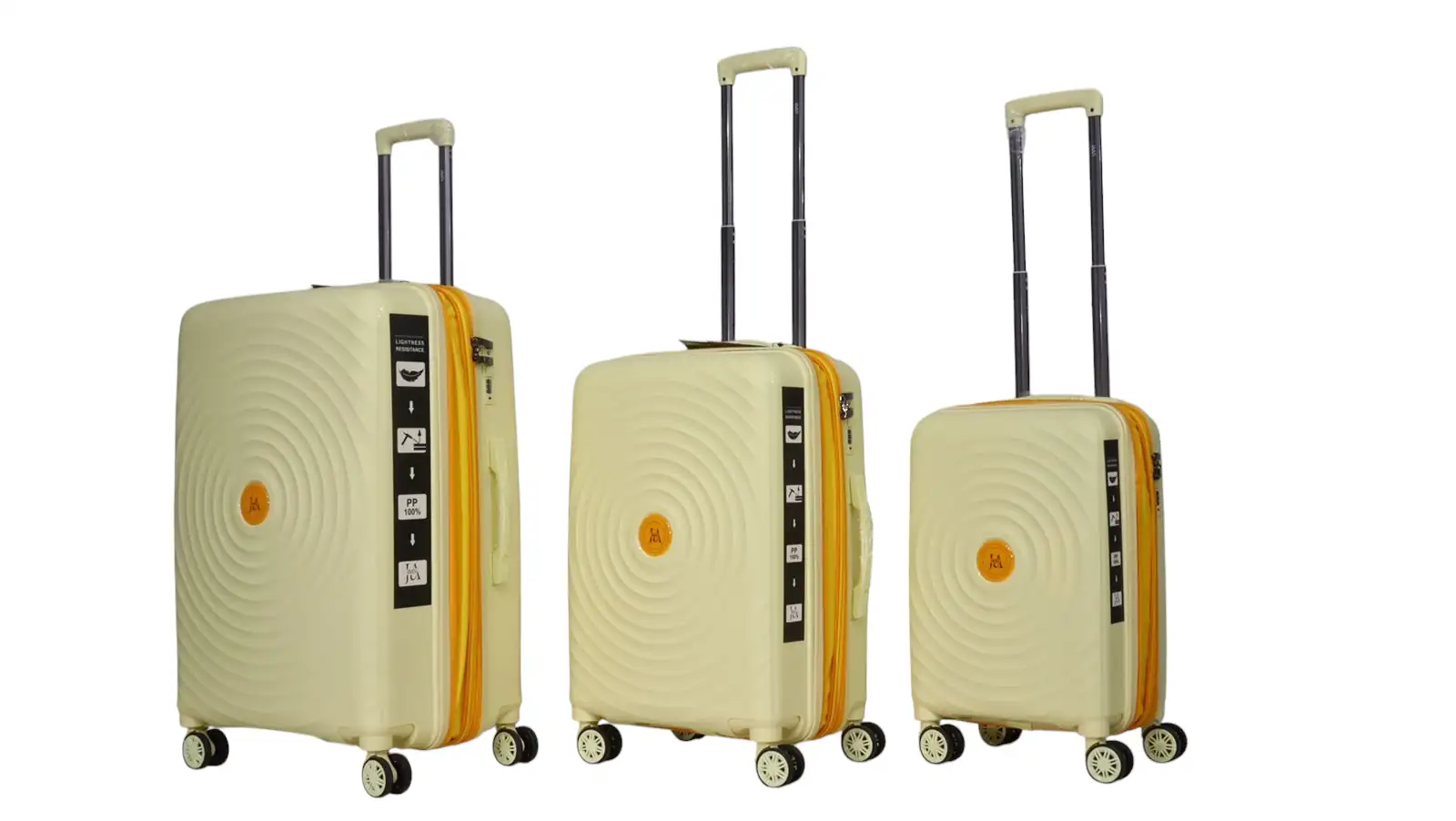 Set de 3 Piezas color Amarillo claro