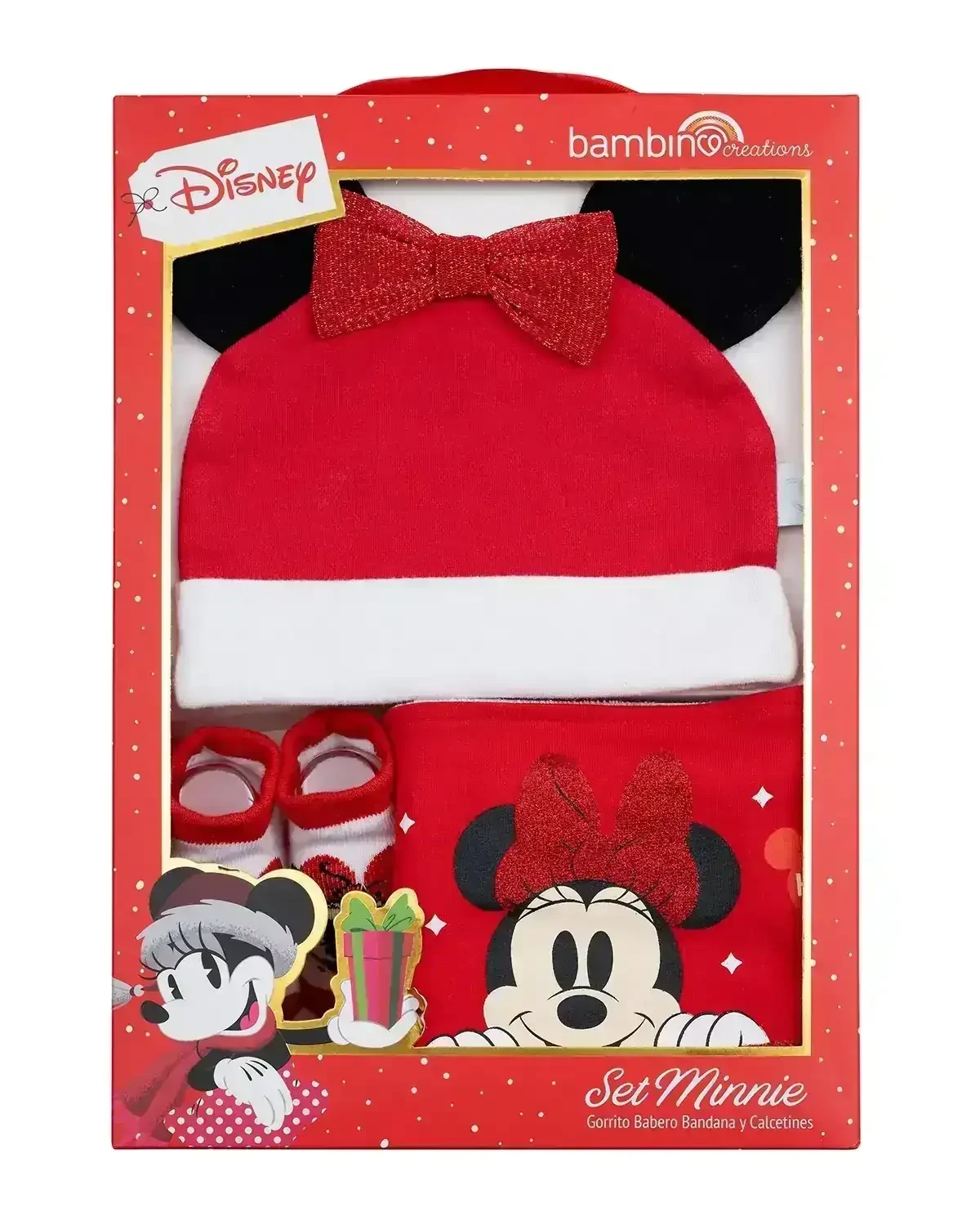 Set 3 piezas Navidad Minnie y Mickey