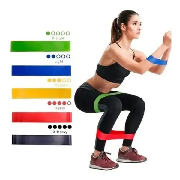 KIT 5 BANDAS DE RESISTENCIA FITNESS 