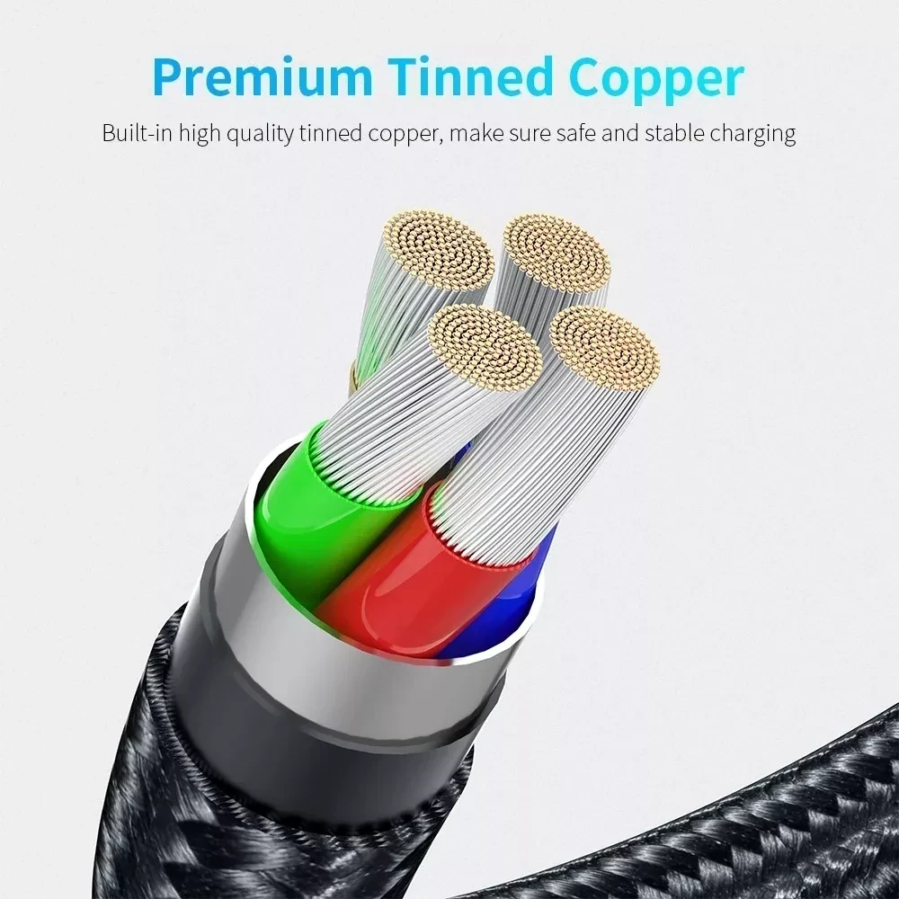 Cable Usb 3 En 1, 2 Metros, Carga Rápida Uso Rudo 3