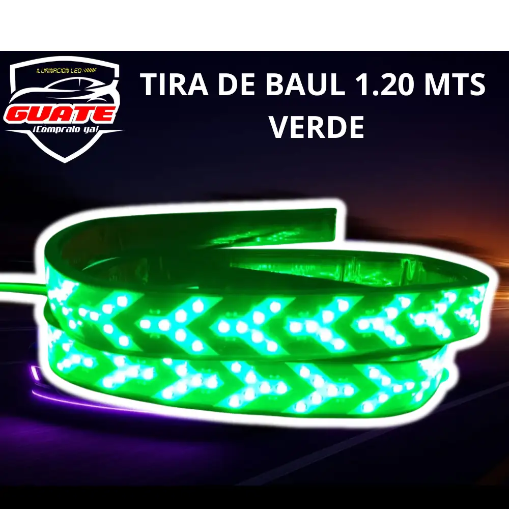 TIRA LED TRASERA O BAUL VERDE 