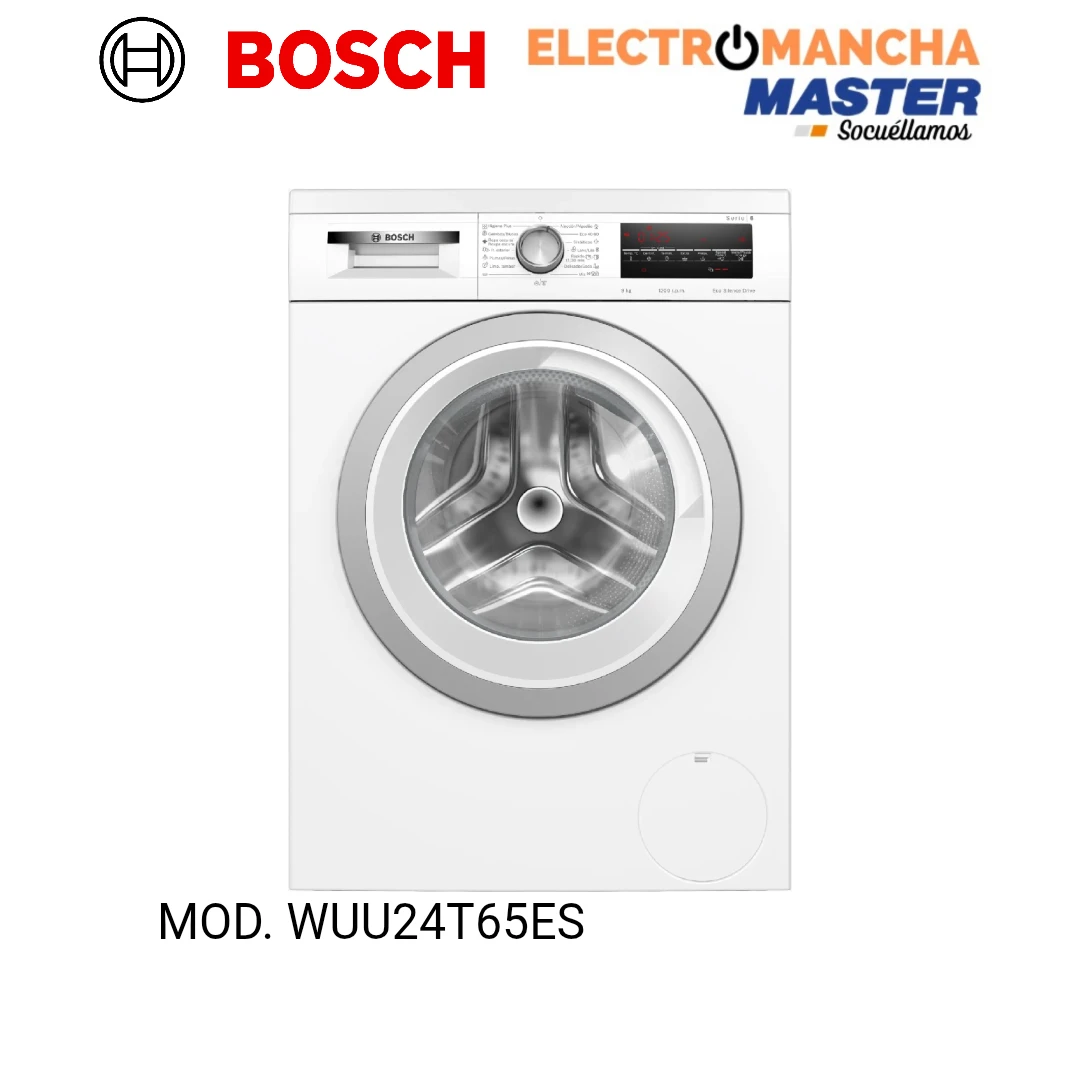 LAVADORA BOSCH WUU24T65ES 9 KILOS 1200 RPM. CLASE A
