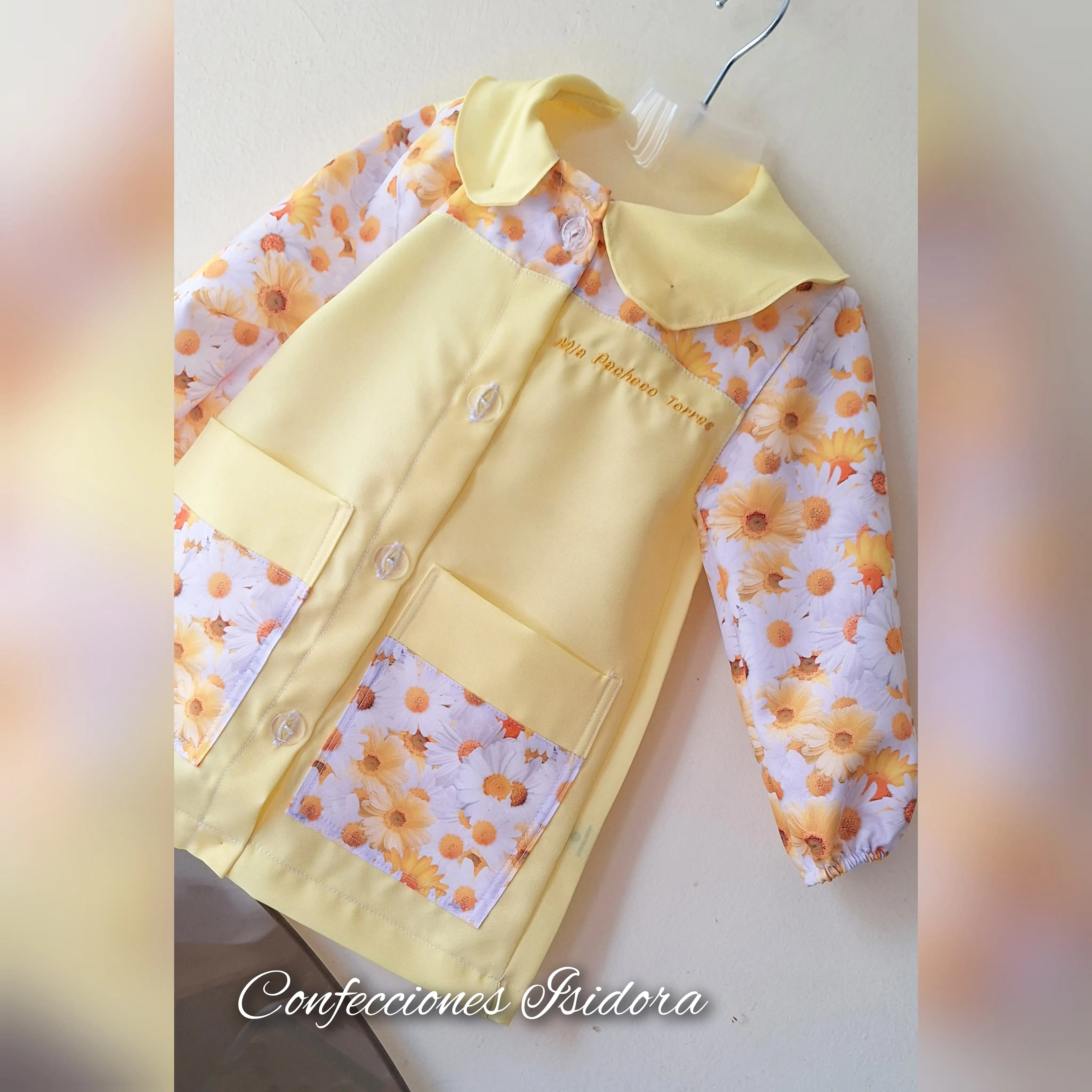 Delantal flores , Amarillo 2