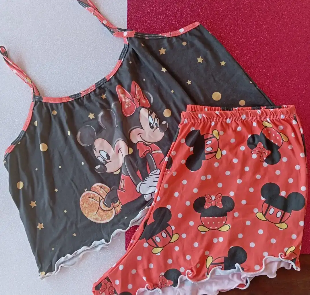 Pijama Alça Nuvem Plus - Minnie 