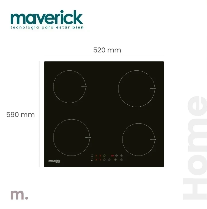 ANAFE DE  INDUCCION EMPOTRABLE MAVERICK 4 HORNALLAS 60CM 3