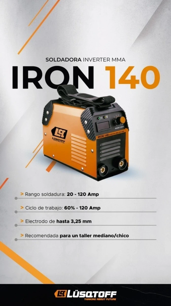 Soldadora Inverter Iron-140 Lusqtoff
