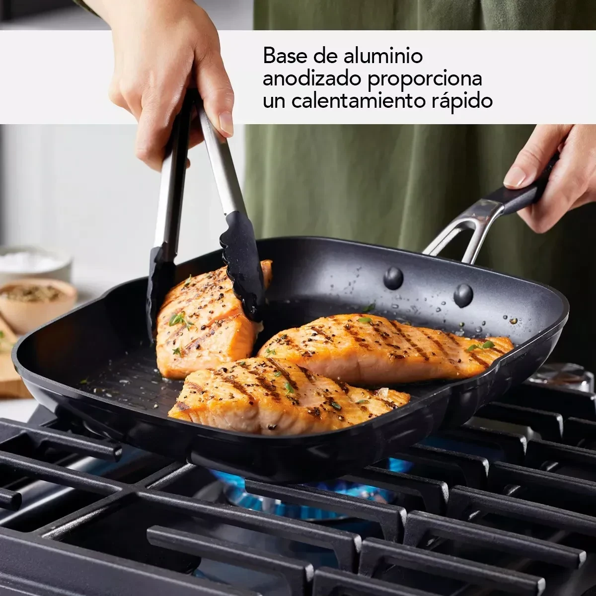 BATERIA DE COCINA 10 PIEZAS KITCHENAID ANTIDHERENTE NEGRO 84800 2