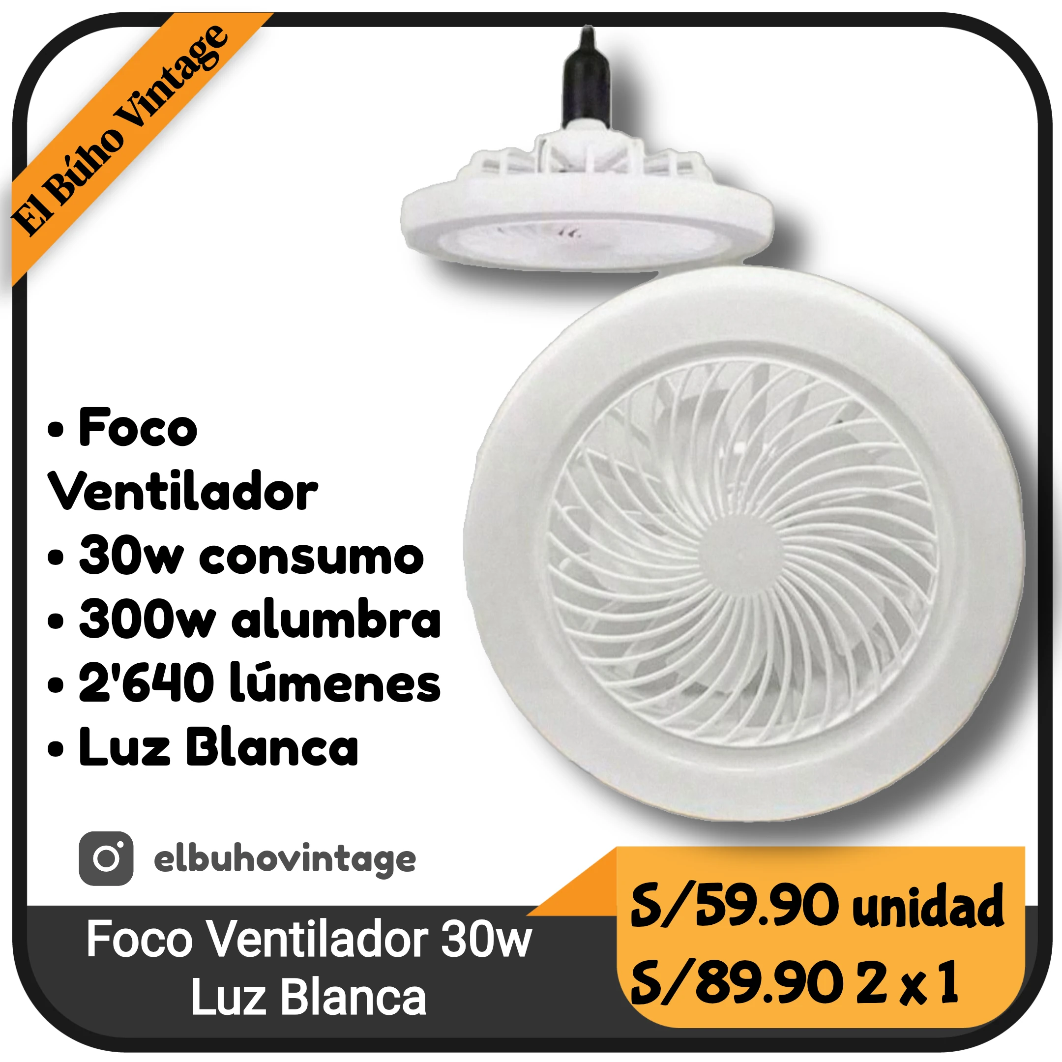 Ufo Ventilador 30w 10