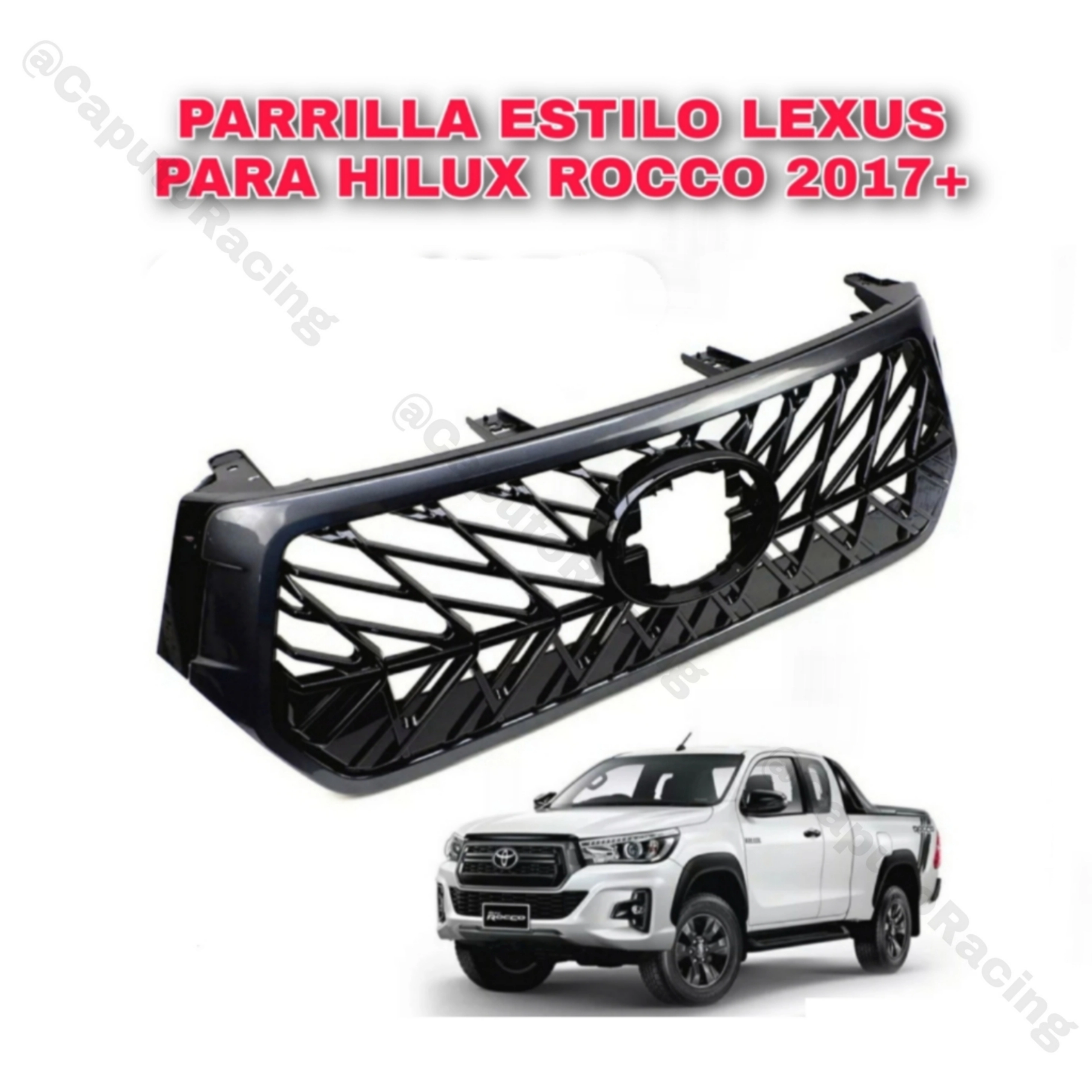 PARRILLA TOYOTA HILUX 2017-2020 LEXUS STYLE