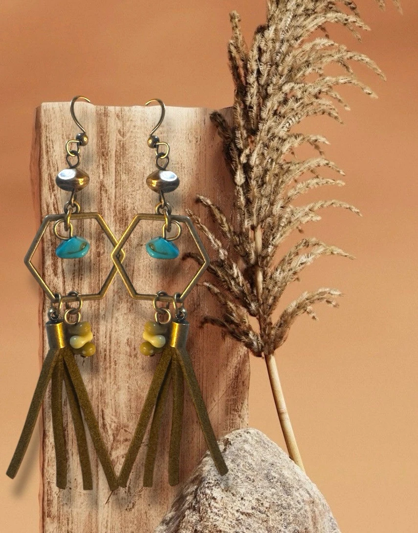 Pendientes Bohemios con Flecos