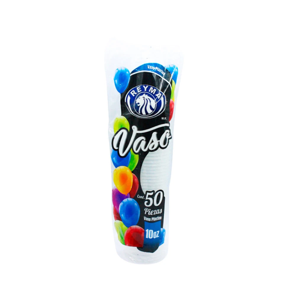 Vaso de plástico Reyma 10 oz 50 pz