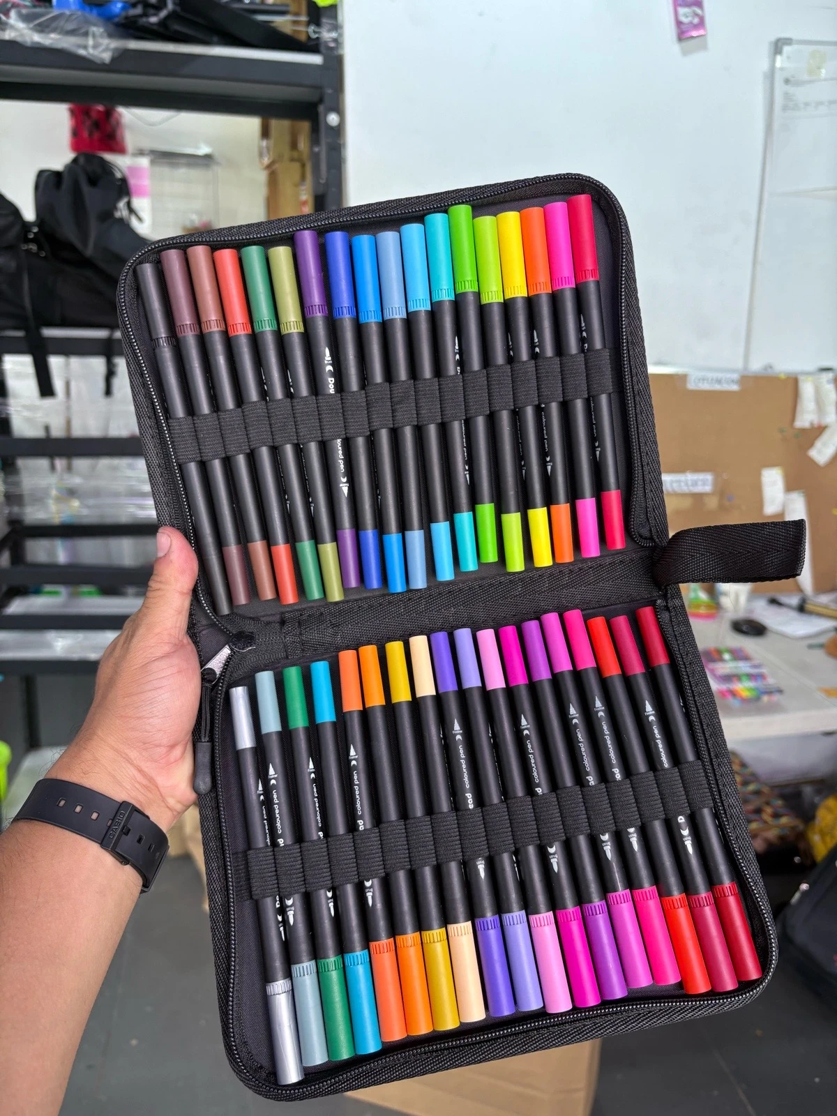 SET DE PLUMONES PROFESOONAL DE 36 piezas doble punta 2