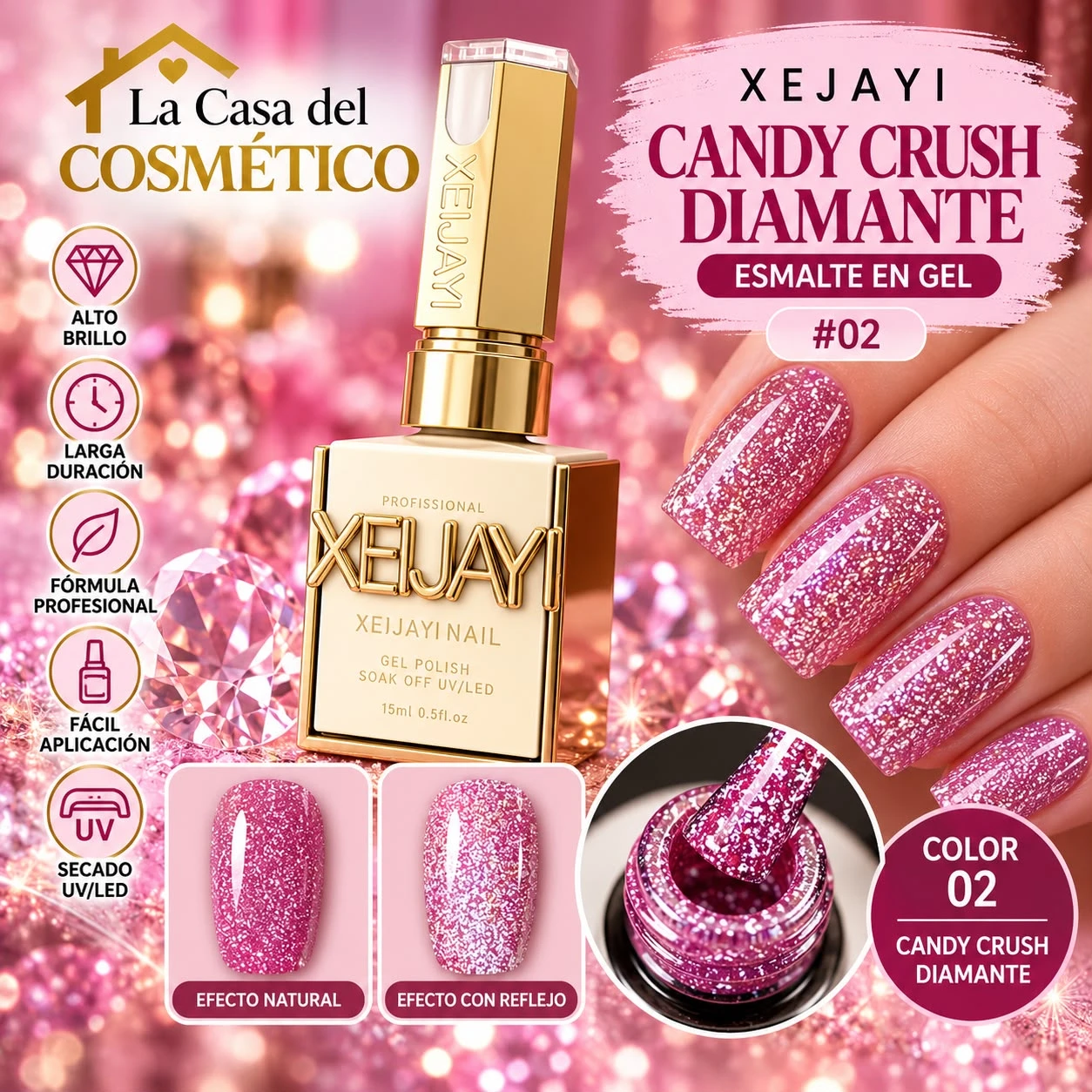 xeijayi esmalte semi escarchado caramelo triturado tono 02.jfif