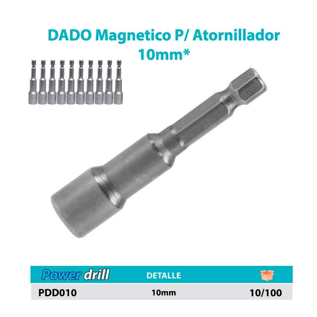 DADO Magnetico P/Atornillador 10mm*
