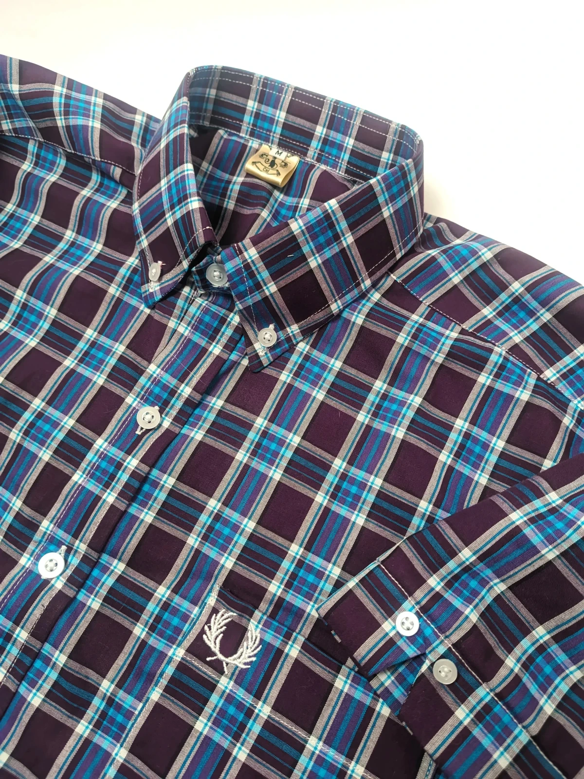 Camisa cuadros vinotinto  2