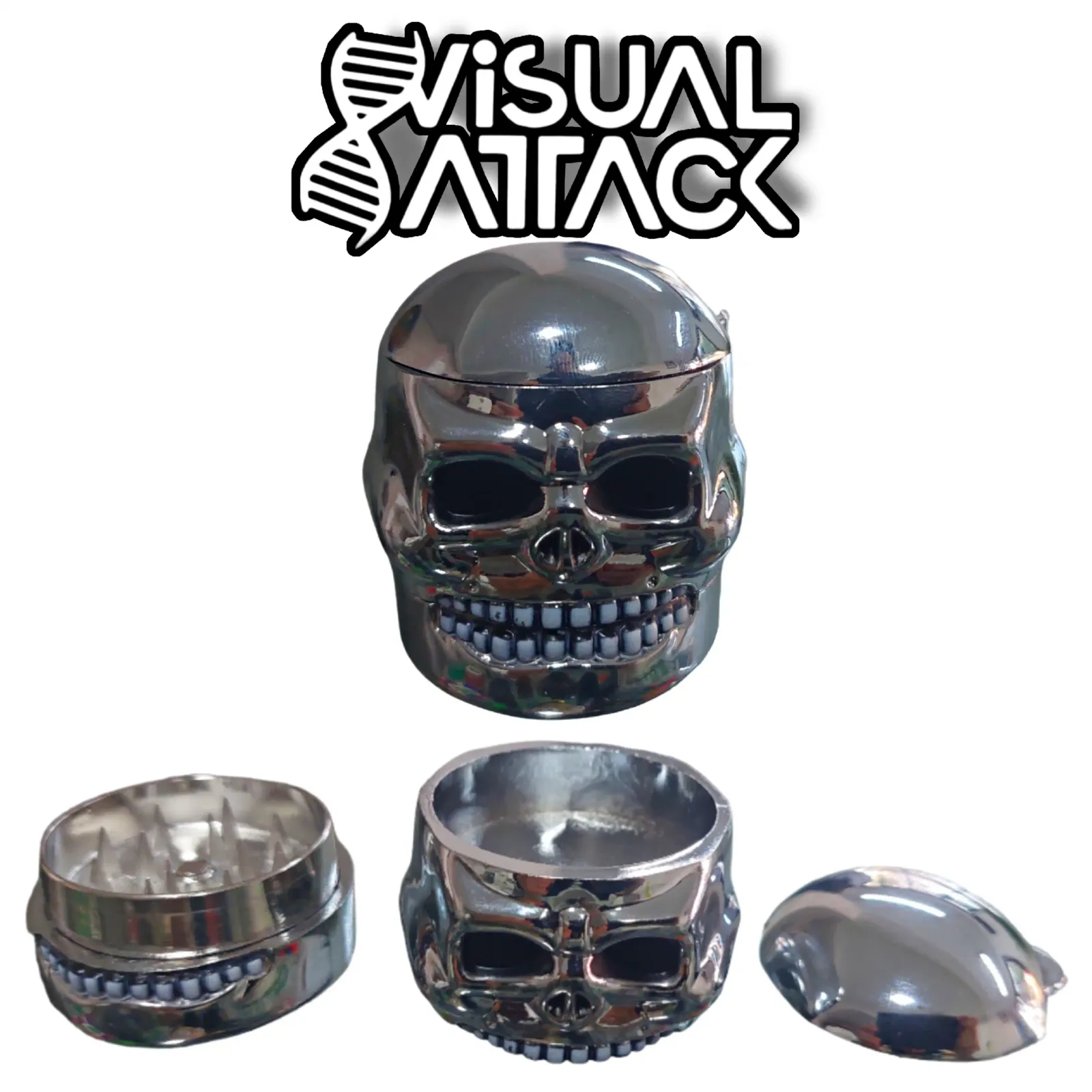 Grinder Skull Silver 