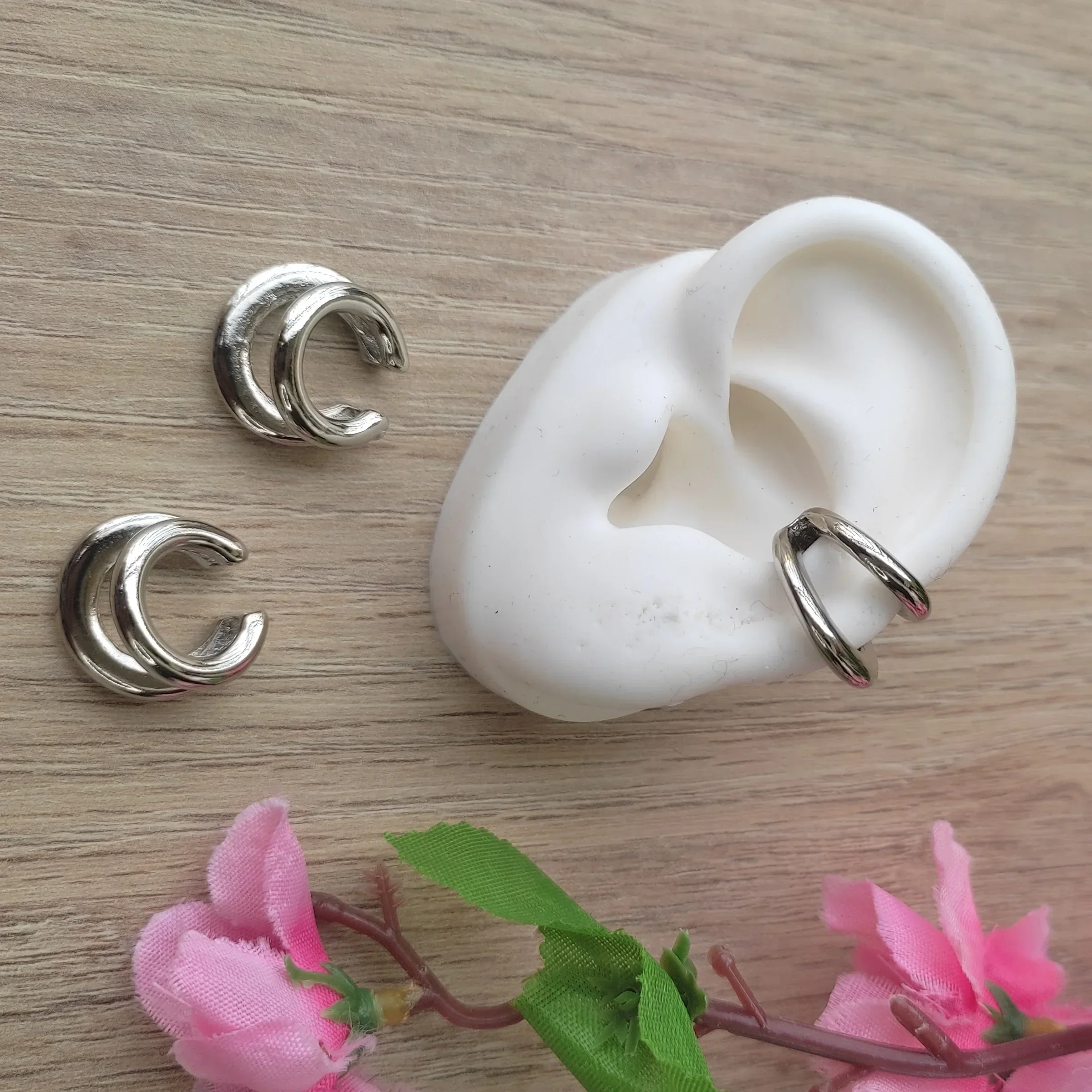EARCUFF DOBLE SILVER