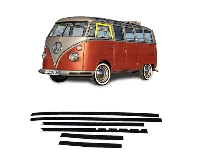 Juego canaletas vidrio ventana Kombi 1959-1974 Buho 162527