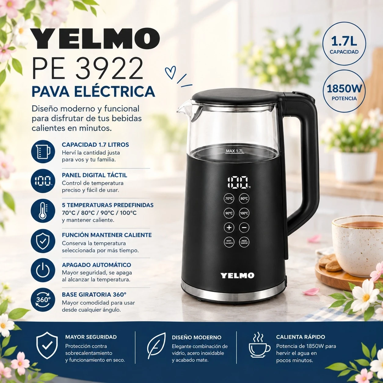 PAVA ELÉCTRICA YELMO PE-3922