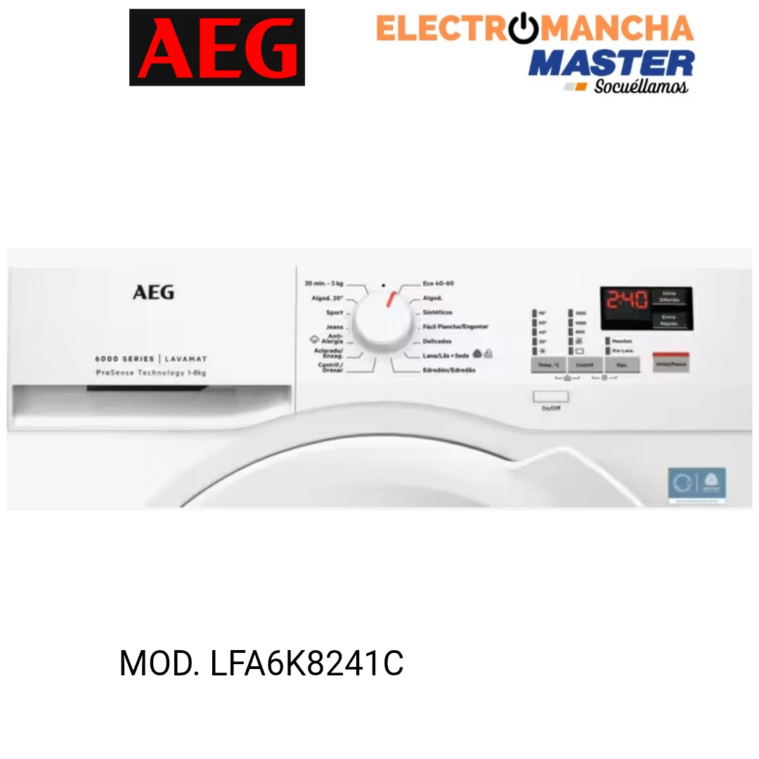 LAVADORA AEG LFA6K8241C 8 KILOS 1200 RPM. CLASE A  4