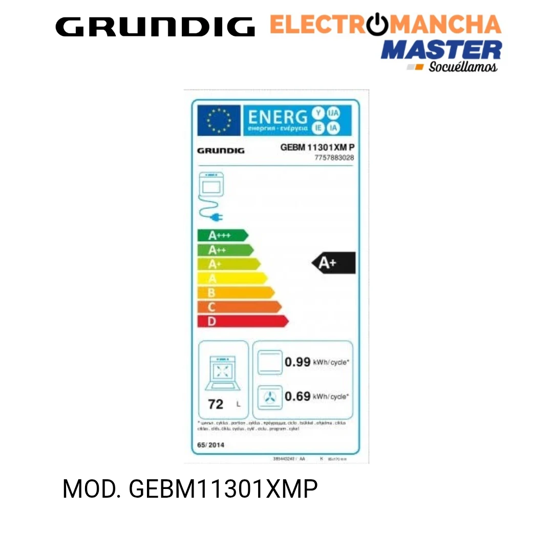 HORNO GRUNDIG GEBM11301XMP PIROLITCO 72 LITROS CLASE A+ 6