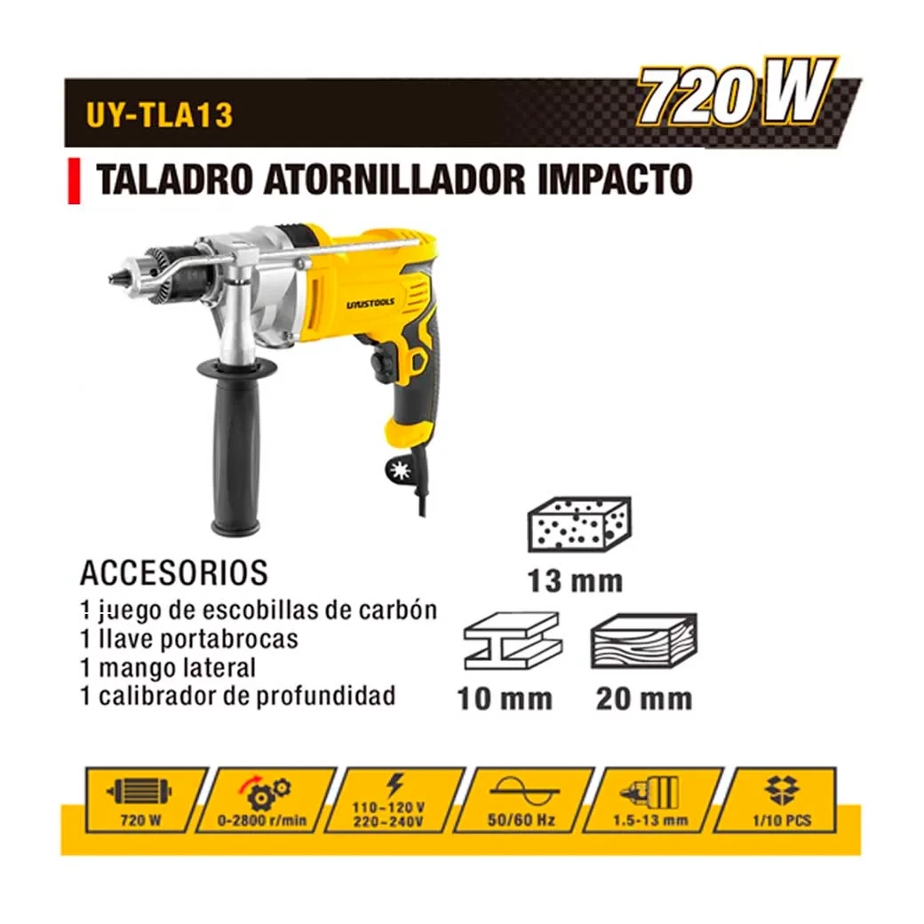 TALADRO UYUST 13 MM / 720W 