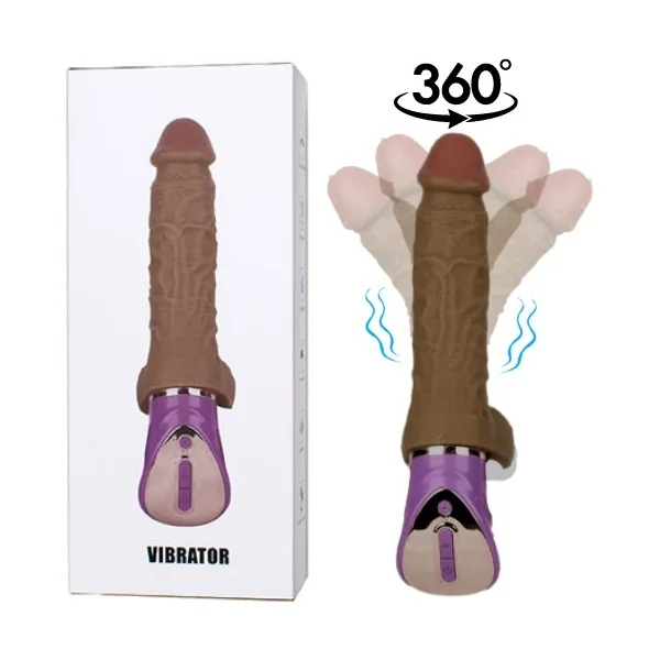 Vibrador Realista Giratorio
