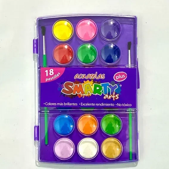 Acuarelas smarty estuche con 18 pastillas 3