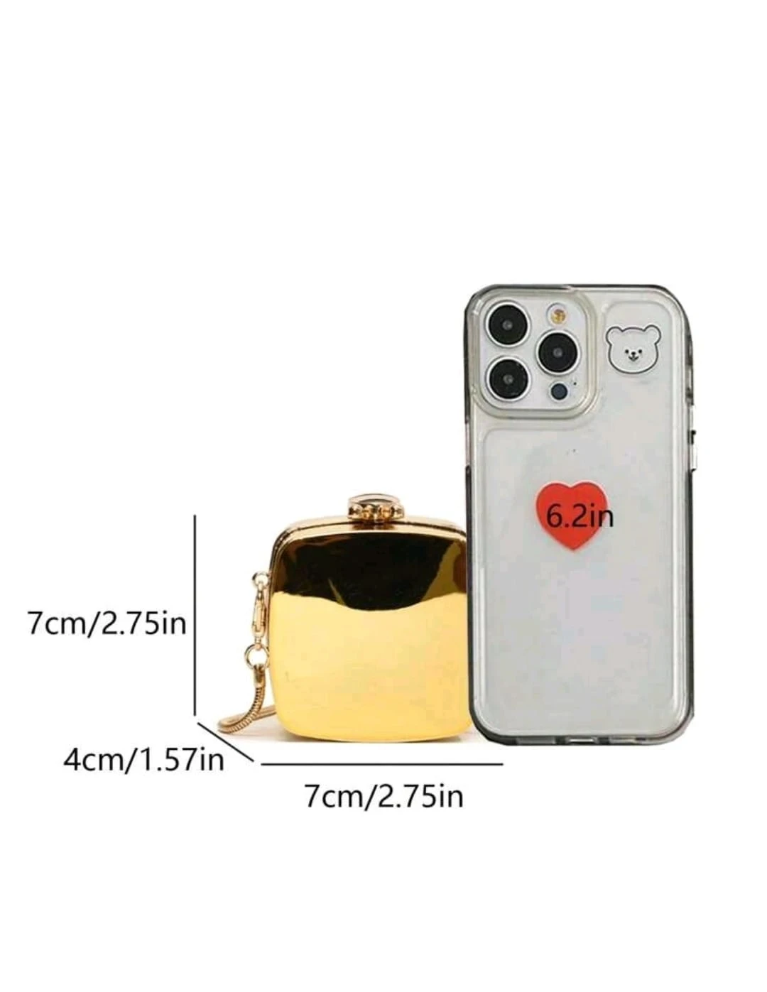 Bolso en tendencia acrílico, tipo metal  4