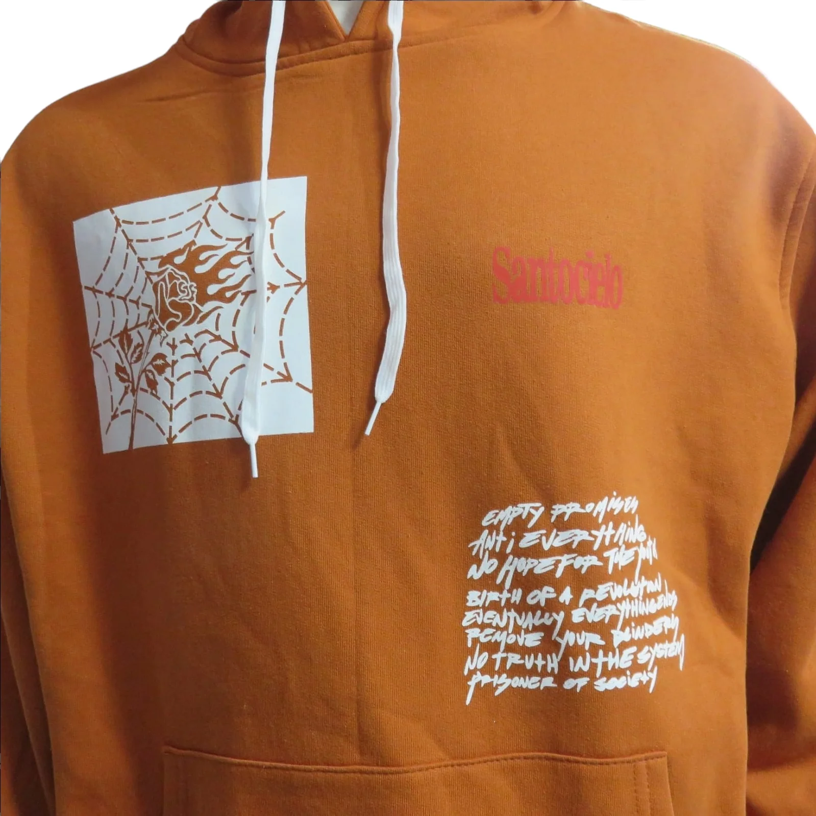 Sudadera naranja de telaraña 3
