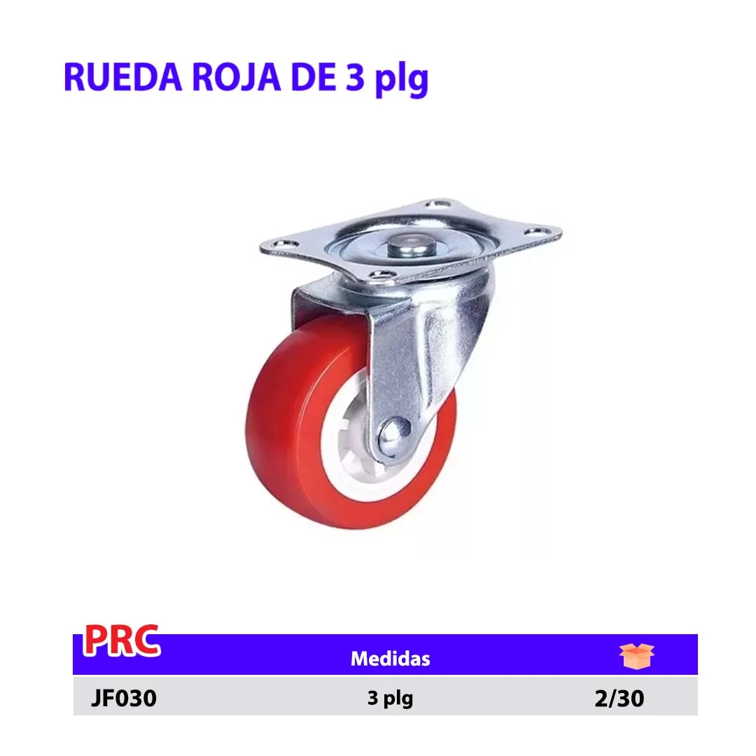 RUEDA ROJA DE 3"