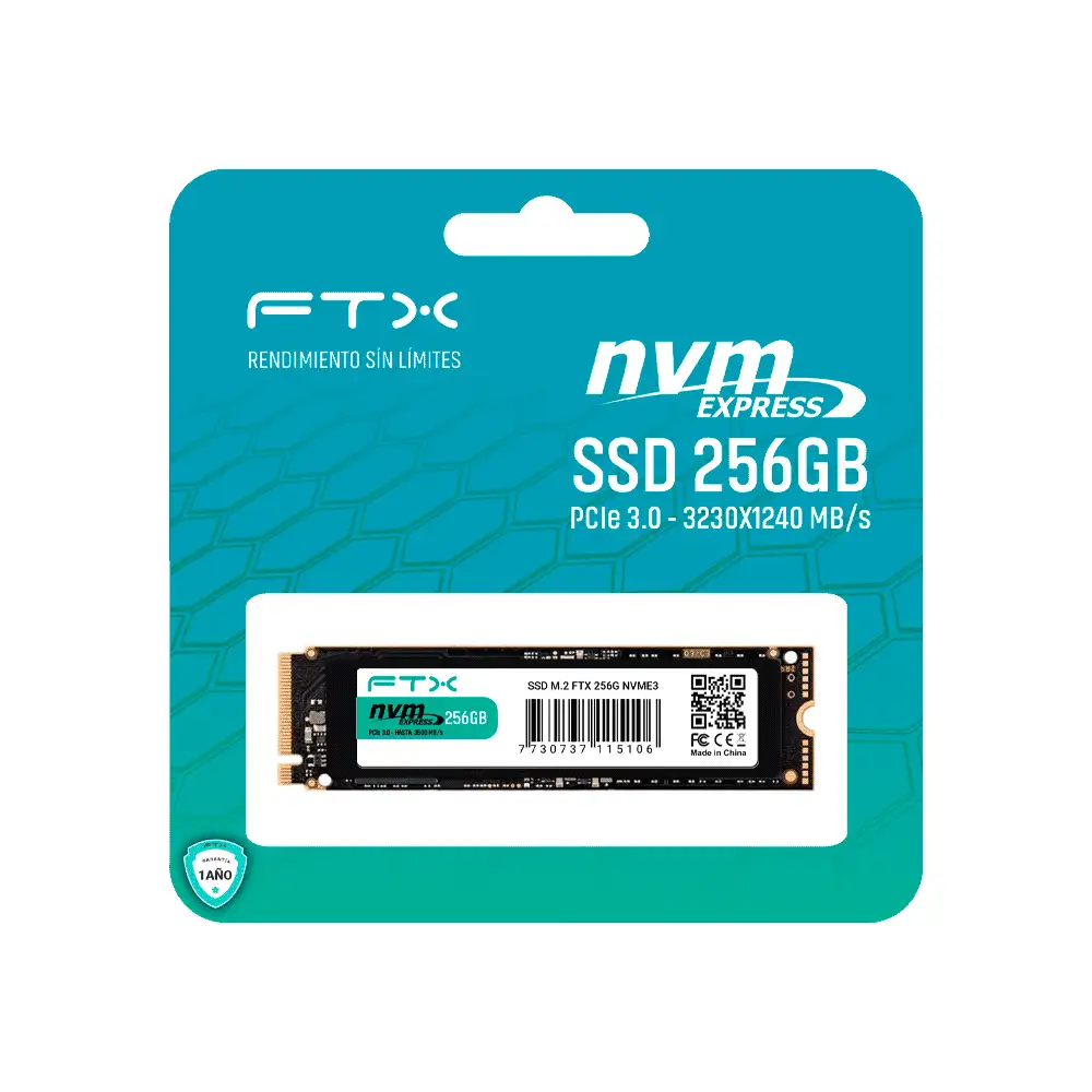 Nvme SSD FTX 256 GB