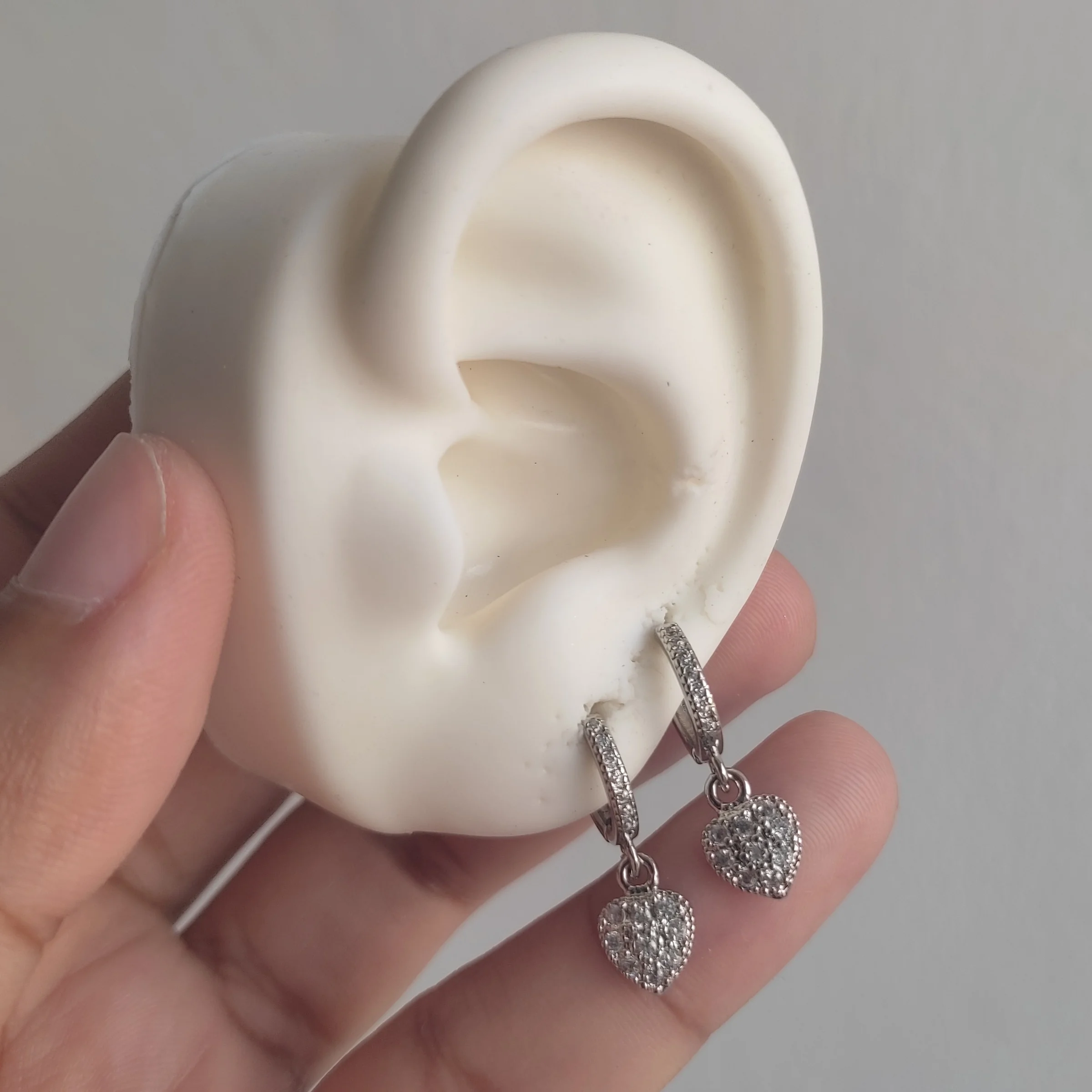 HOOPS CORAZON COLGANTE SILVER