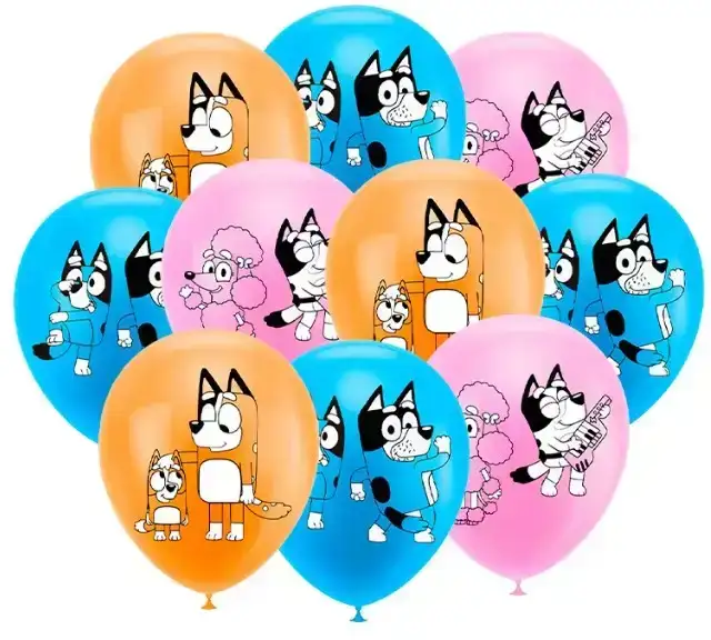 Globo estampado bluey x 10 unidades 