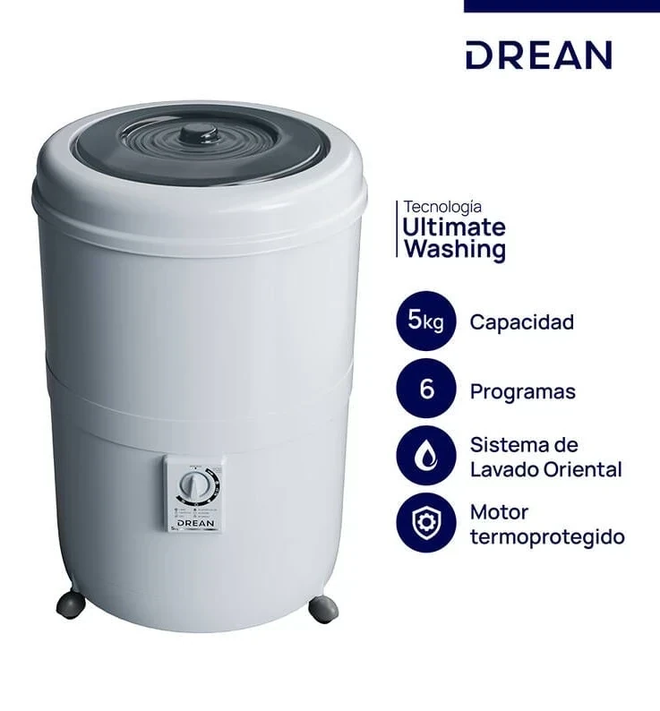 LAVARROPAS DREAN CARGA SUPERIOR 5KG SIN BOMBA DE DESAGOTE 