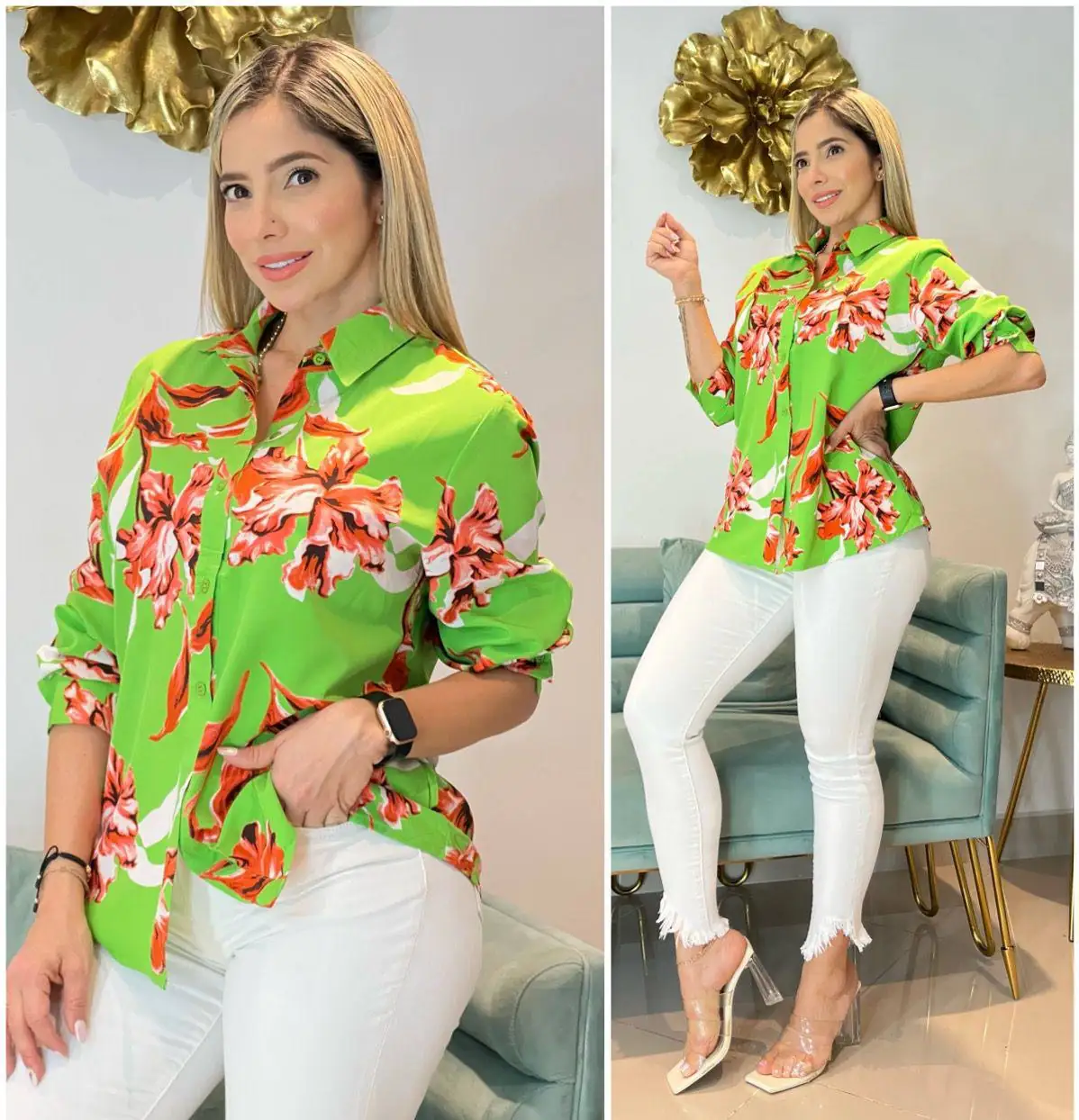 Camisa de flores