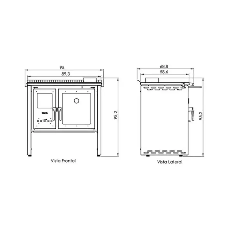 Cocina a Leña Bosca Hestia 90 Charcoal 2