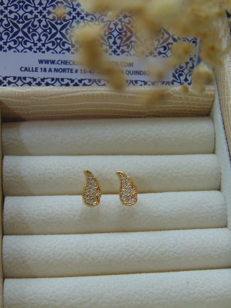 TOPOS RODIO DOR ALA MICROCIRCONES BLANCO