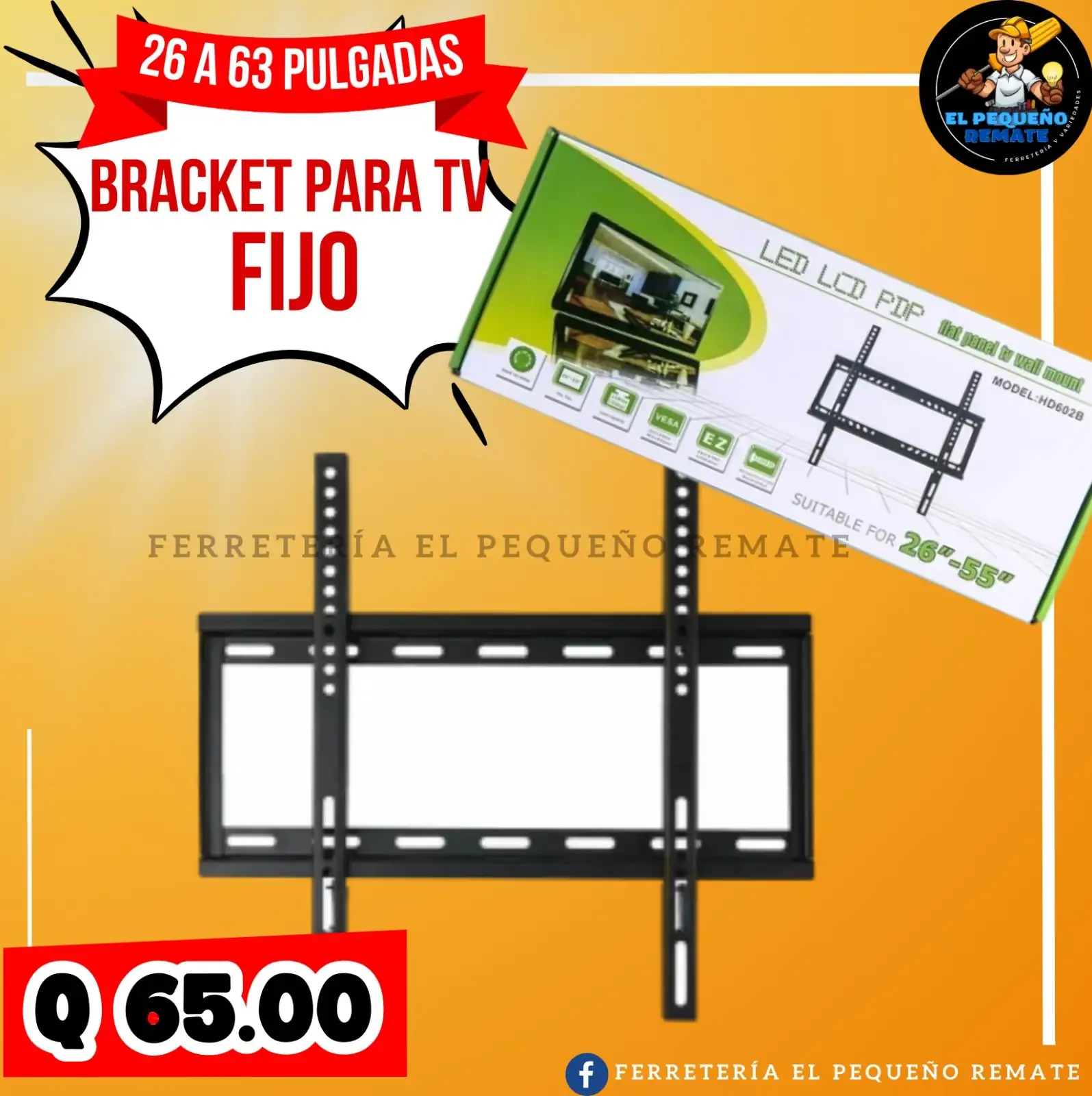 Bracket fijo de 26" - 63"