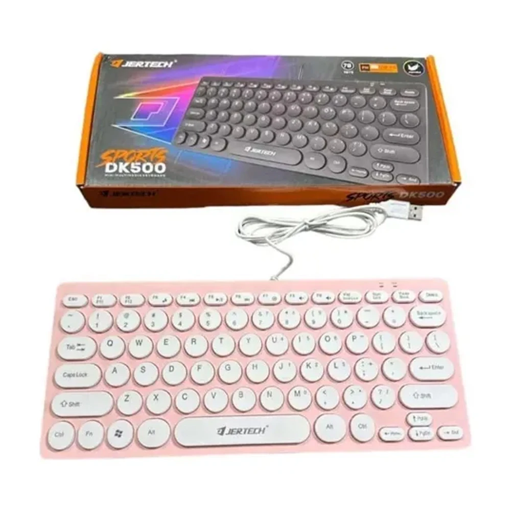Teclado Ergonómico Compacto Rosa 2