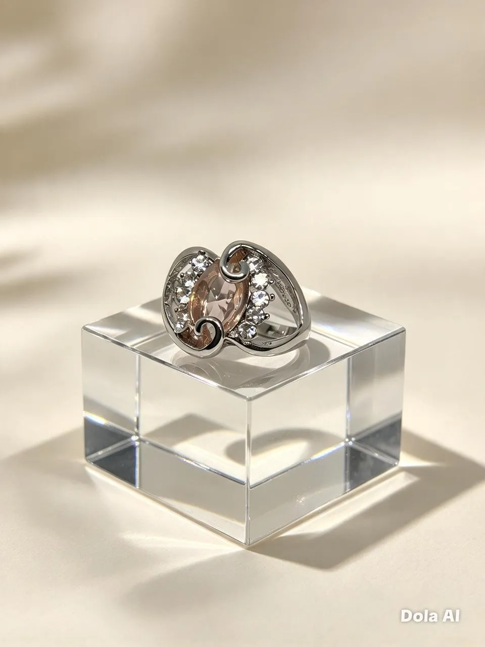 Anillo garigoleado rosa