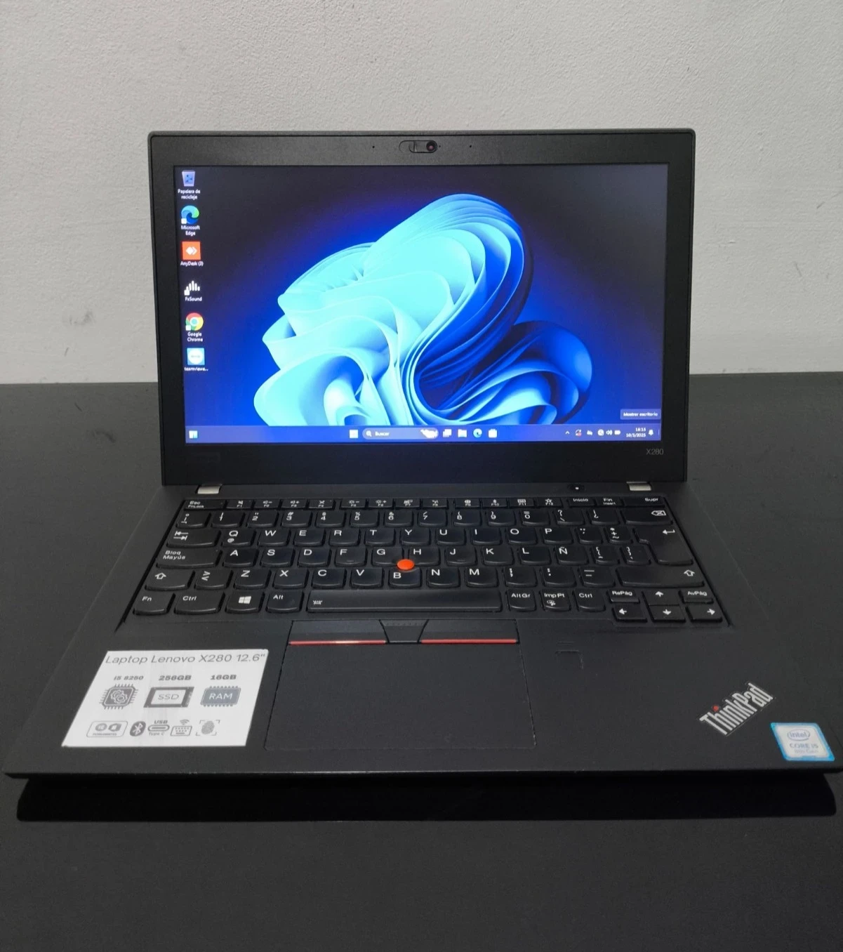 LENOVO X280 i5 8250U 256/16GB 12.5" 3
