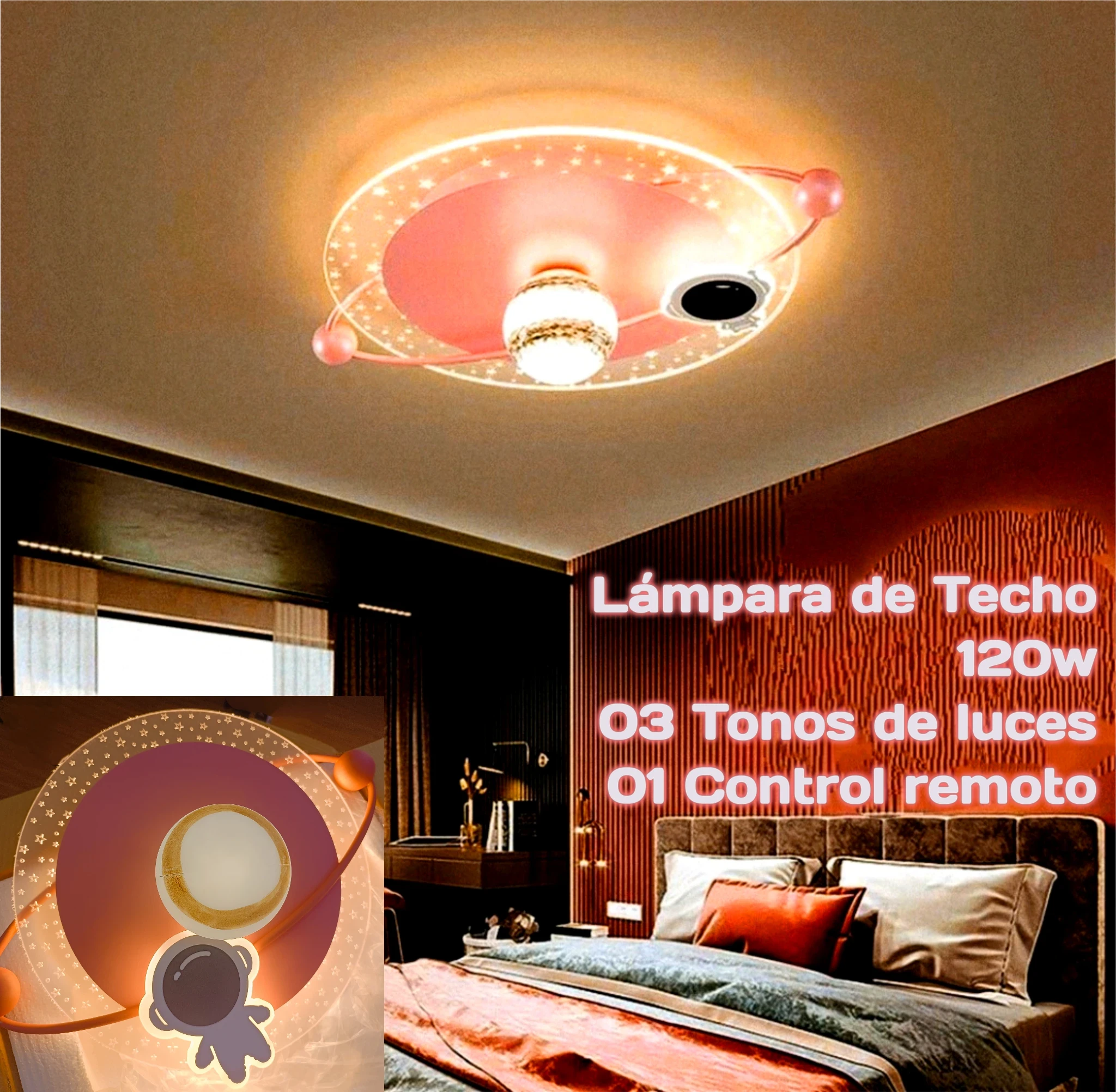 Lámpara de Techo Modelo Astronauta 🚀 3