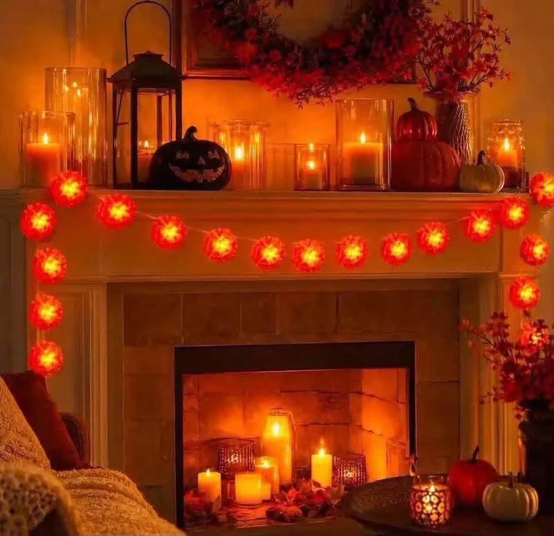 Guirlanda de Luces LED Flor de Cempasúchil (2.5 m) – Ideal para Ofrenda de Día de Muertos 5