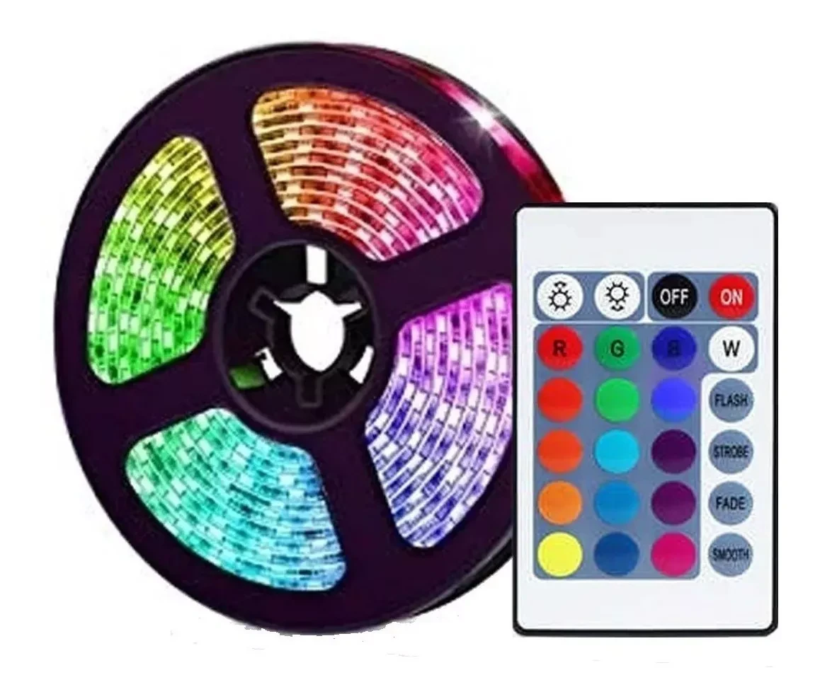 Tira Luces Led 5 mts Electrica Control Remoto