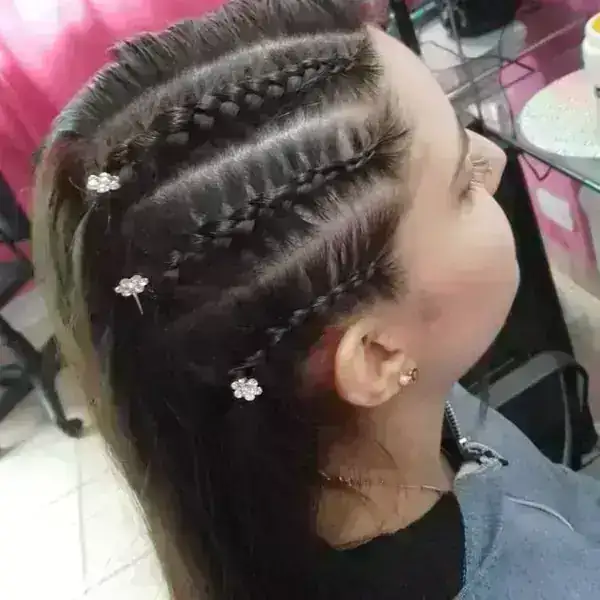 Tres Trenzas laterales
