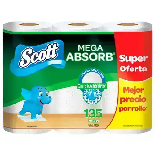Toalla cocina Scott x 3 rollos