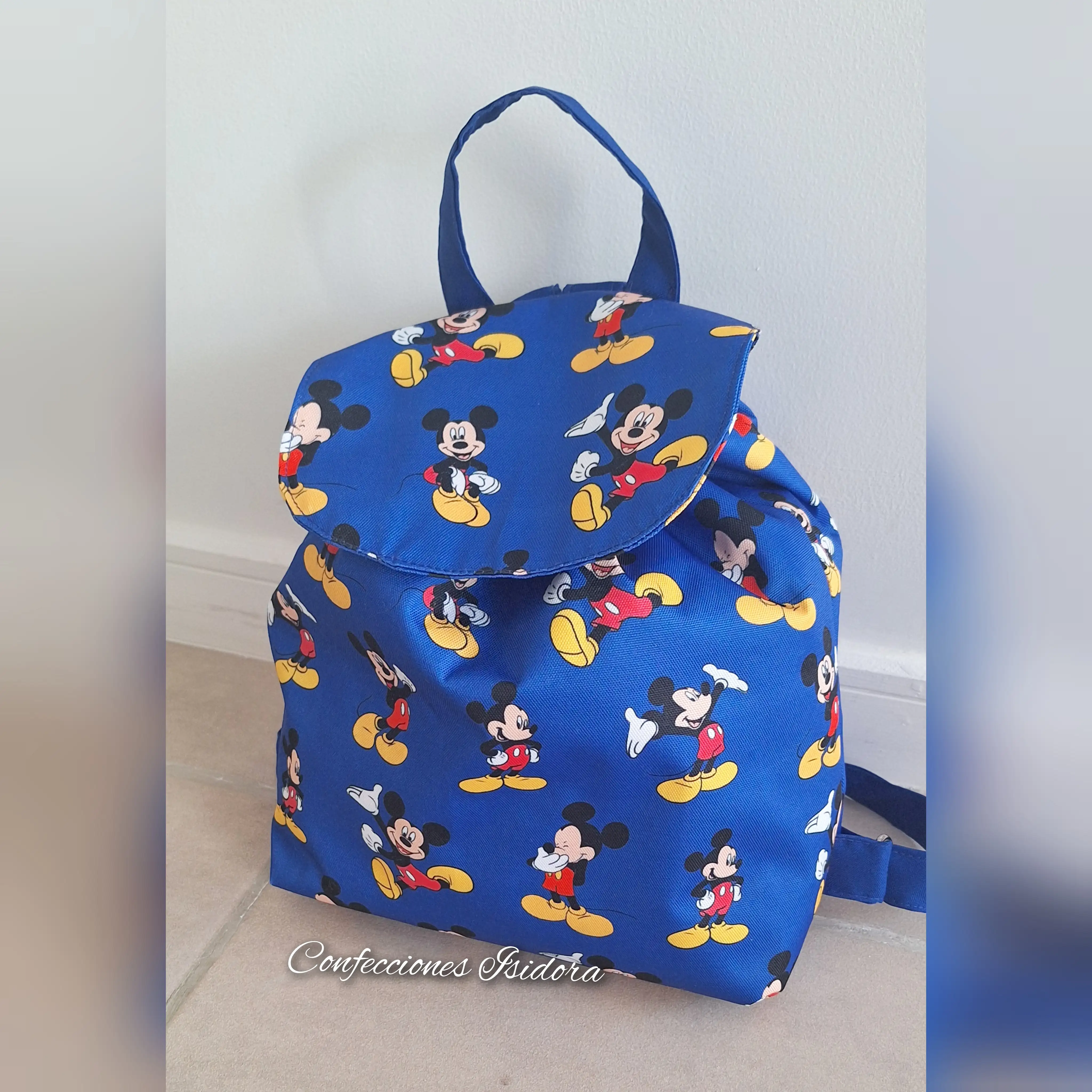 Mochila mickey azul 